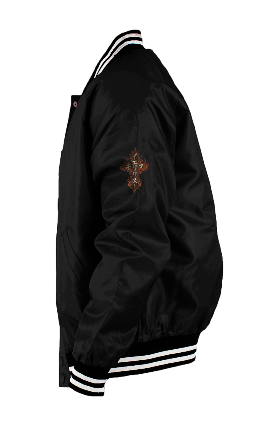 Flame Of Christ Cross Bomber Jacket
