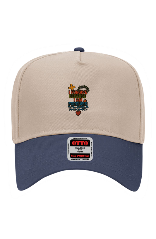 “I Am Forgiven” Embroidered Otto khaki Baseball Cap