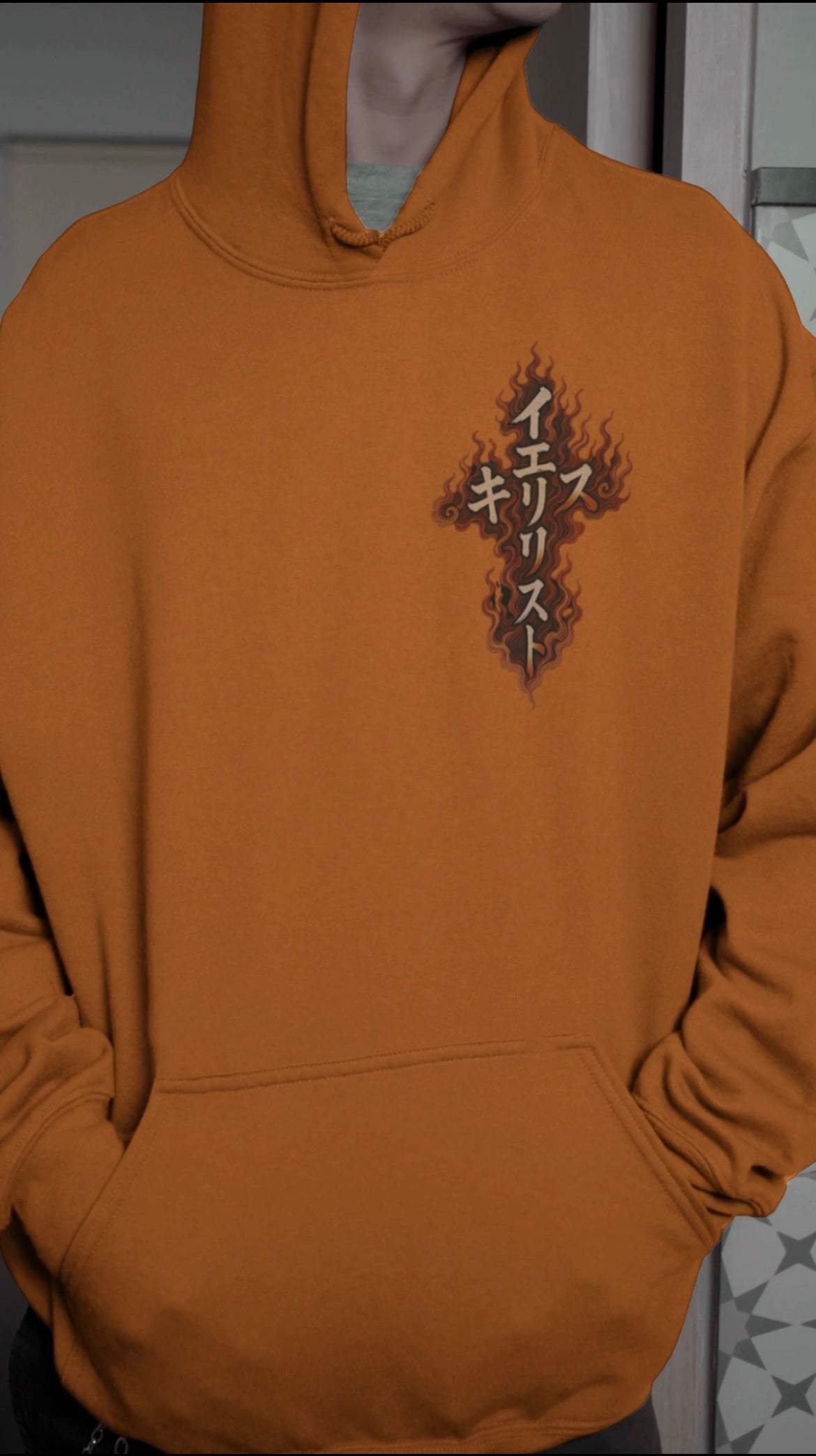 Fire Cross イエス・キリスト (Jesus Christ) Hoodie