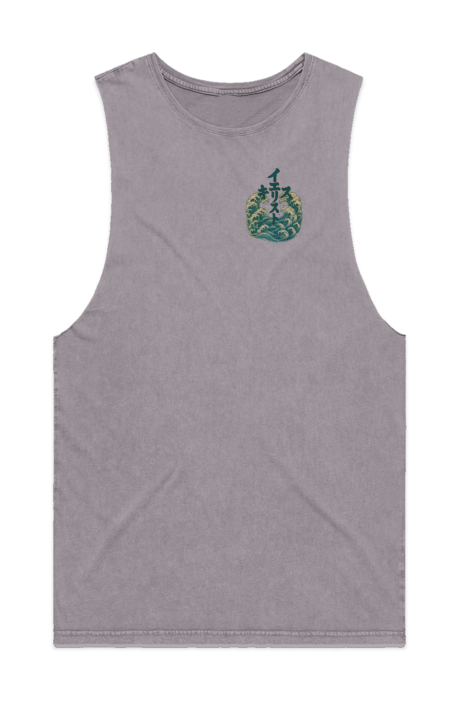 Water Cross (イエス・キリスト IESU KIRISUTO) MENS STONE WASH BARNARD TANK