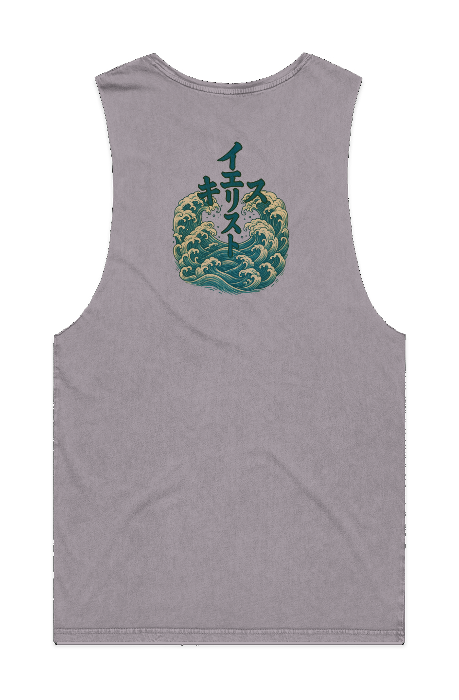 Water Cross (イエス・キリスト IESU KIRISUTO) MENS STONE WASH BARNARD TANK