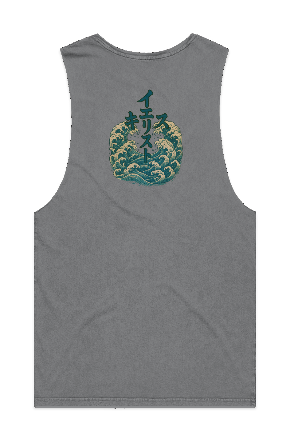 Water Cross (イエス・キリスト IESU KIRISUTO) MENS STONE WASH BARNARD TANK