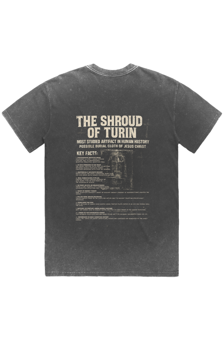 The Shroud Of Turin Stone Wash Heavy Tee