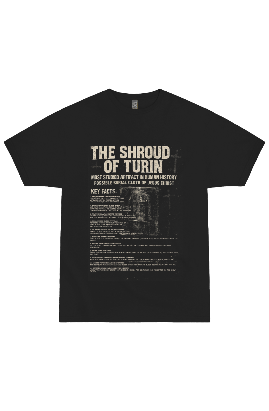 The Shroud Of Turin Facts and Face Mens Premium Te
