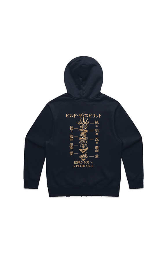 Build the Spirit – ビルド ザ スピリット MENS HEAVY LUXURY EMBROIDERED HOODIE