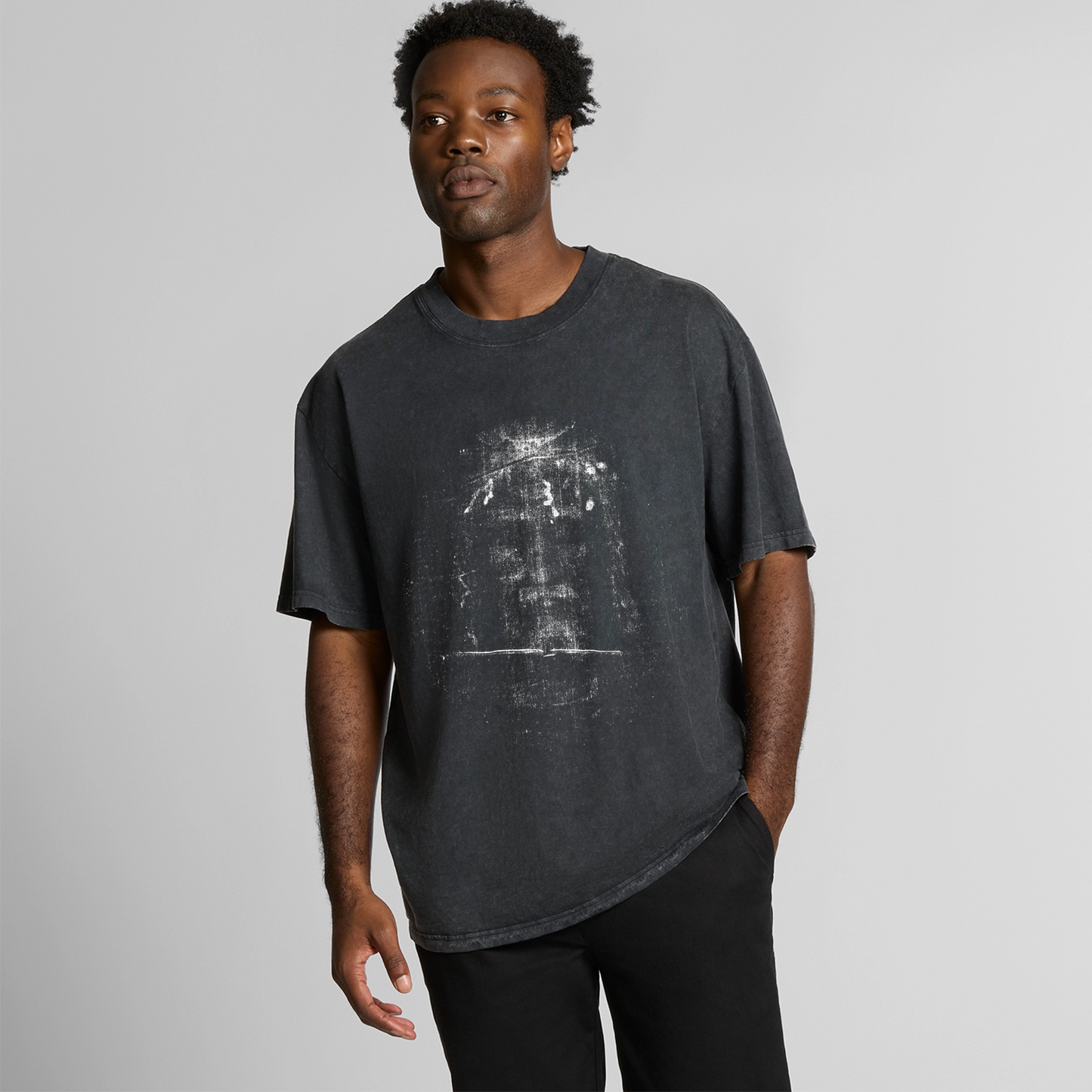 The Shroud Of Turin Facts and Face Stone Wash Heavy Tee